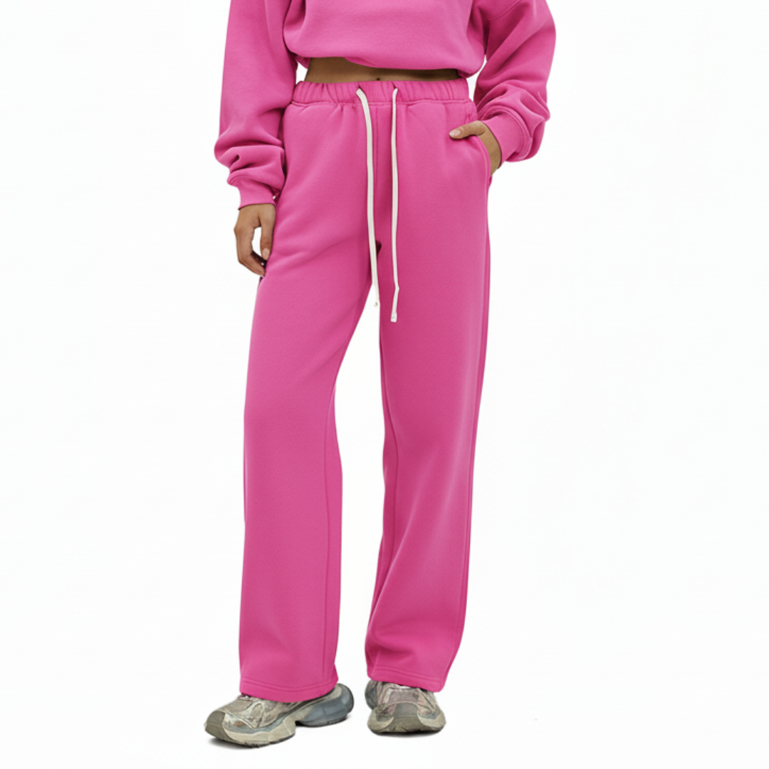 Women’s Straight Leg Joggers – Casual Sweatpants with Elastic Waist and Drawstring