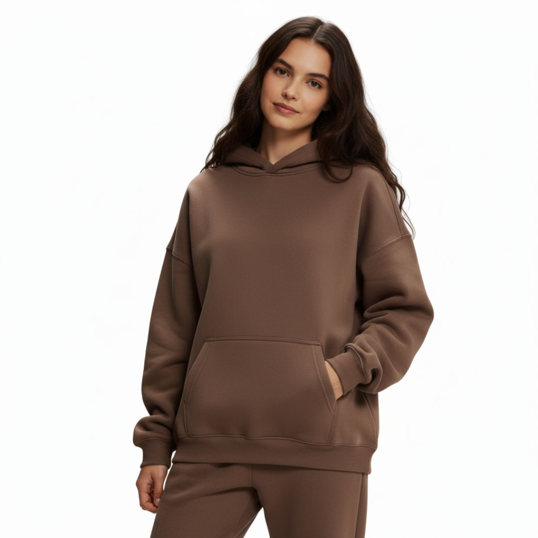 Women’s Pullover Hoodie – Casual Hooded Sweatshirt with Front Pocket and Drawstring