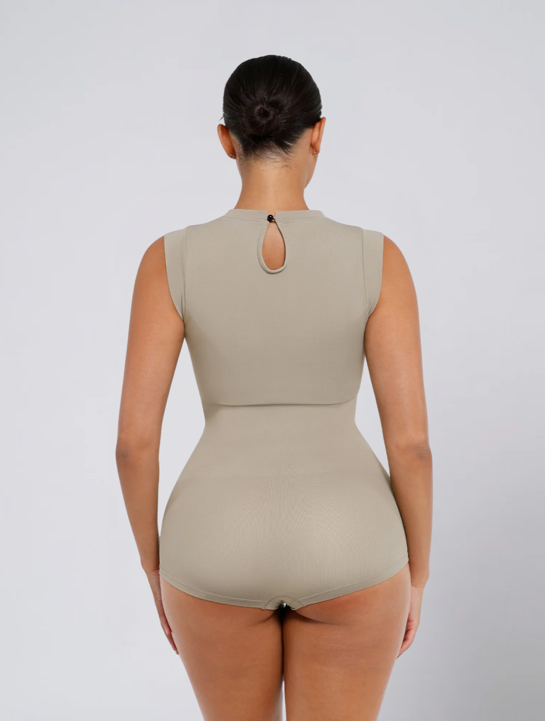 Seamless High Neck Sleeveless Bodysuit for Women – Smooth Stretch Body