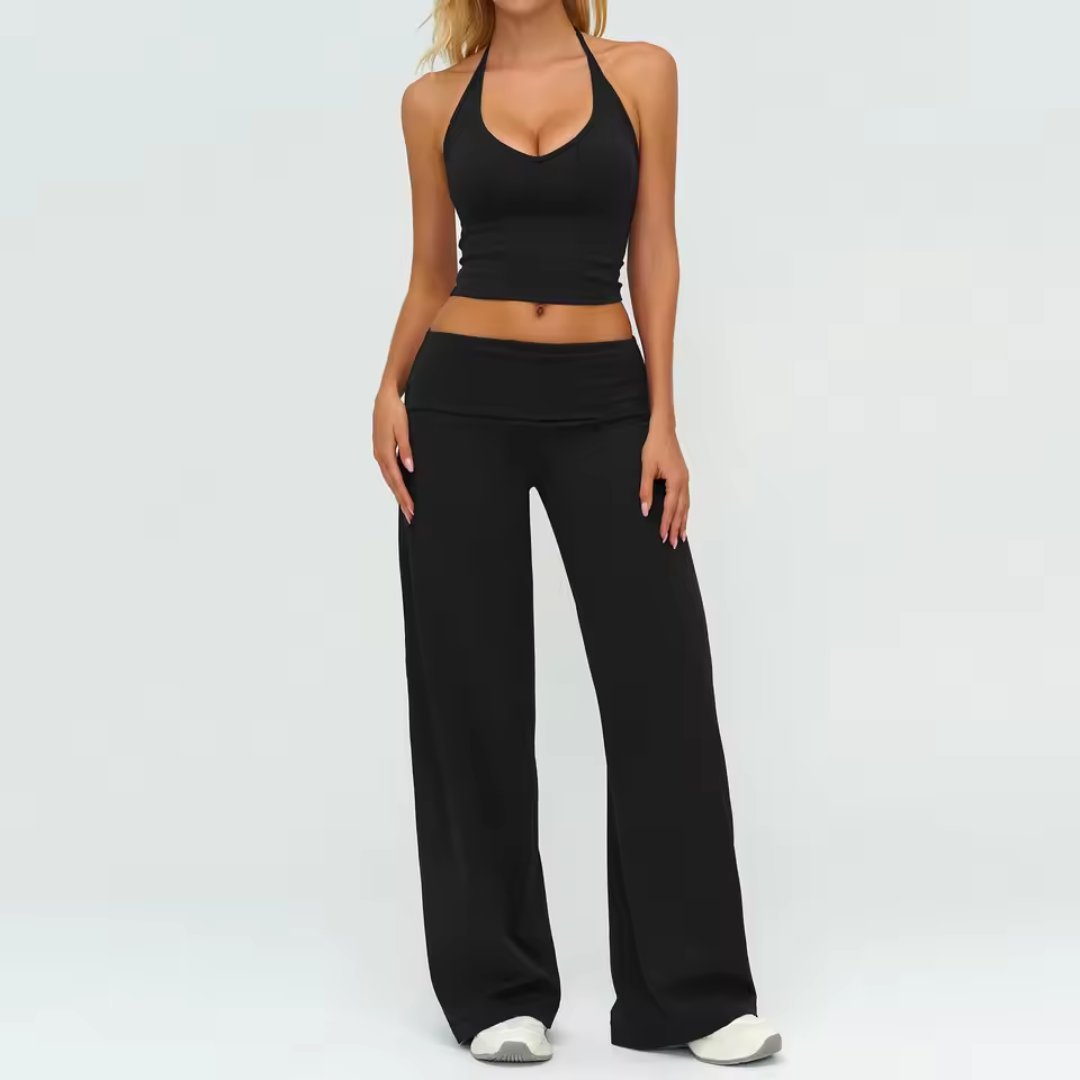 2 Piece Yoga Set for Women – Long Sleeve Workout Set Activewear for Training