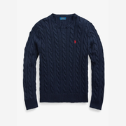 Baumwollpullover mit Kabelstrick