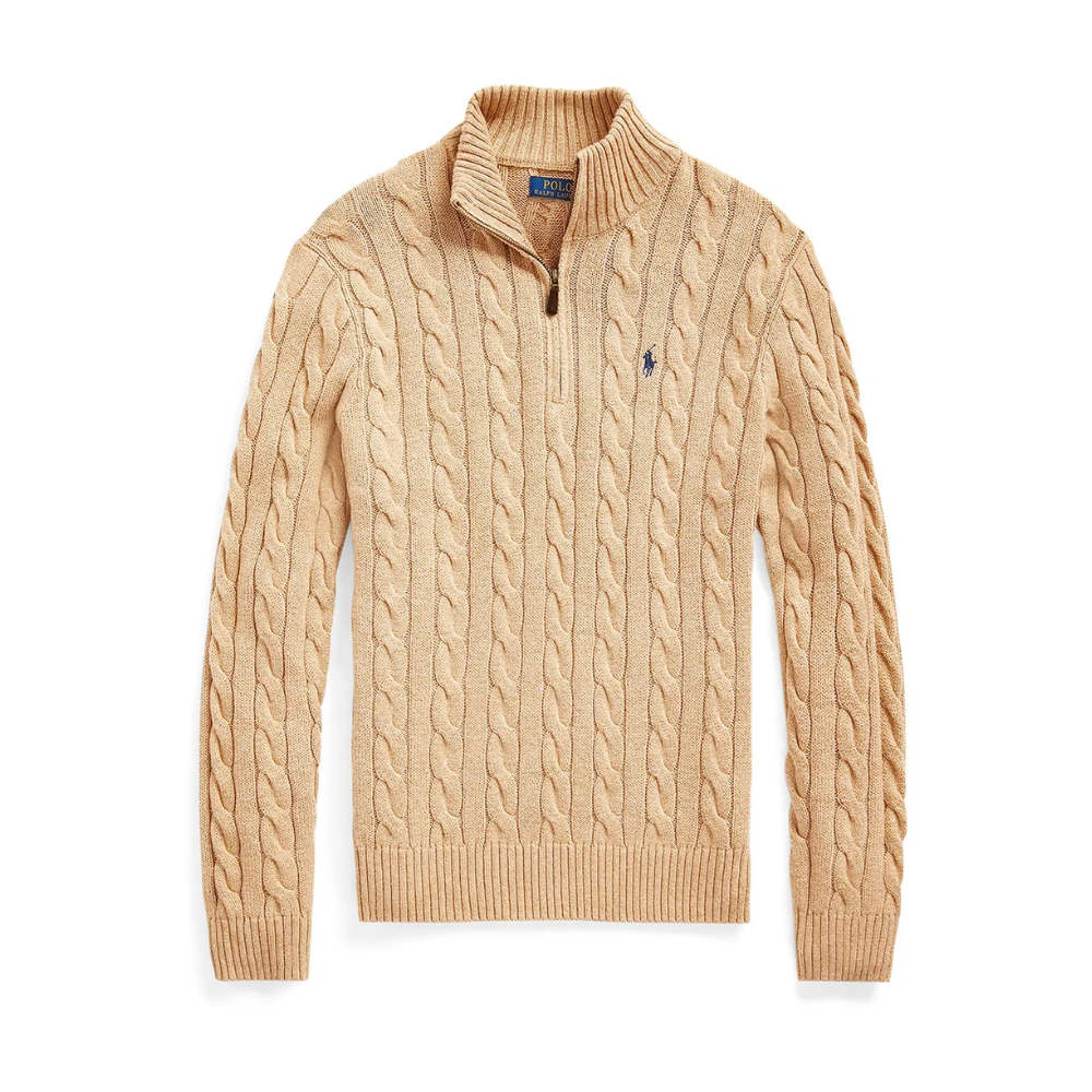 Cable-Knit Cotton Quarter-Zip