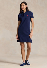 Cotton Mesh Polo Dress