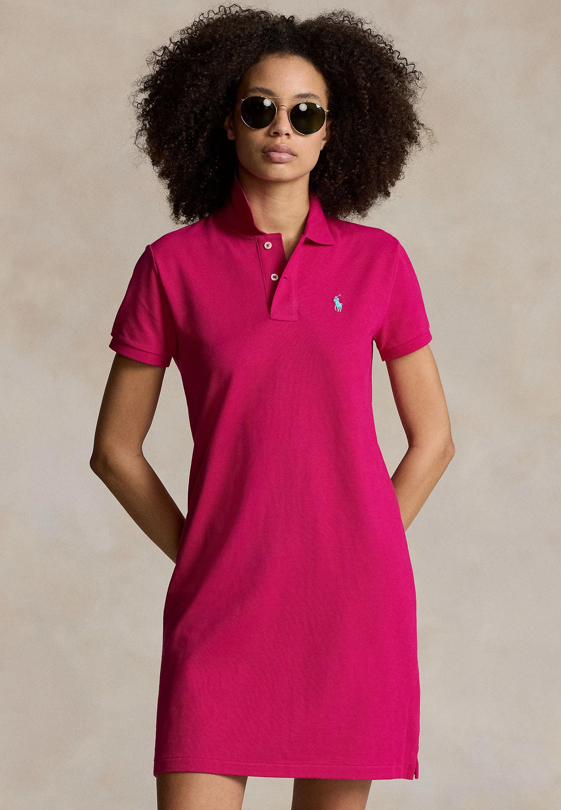 Polo Ralph Lauren Women’s Cotton Mesh Polo Dress Yellow L