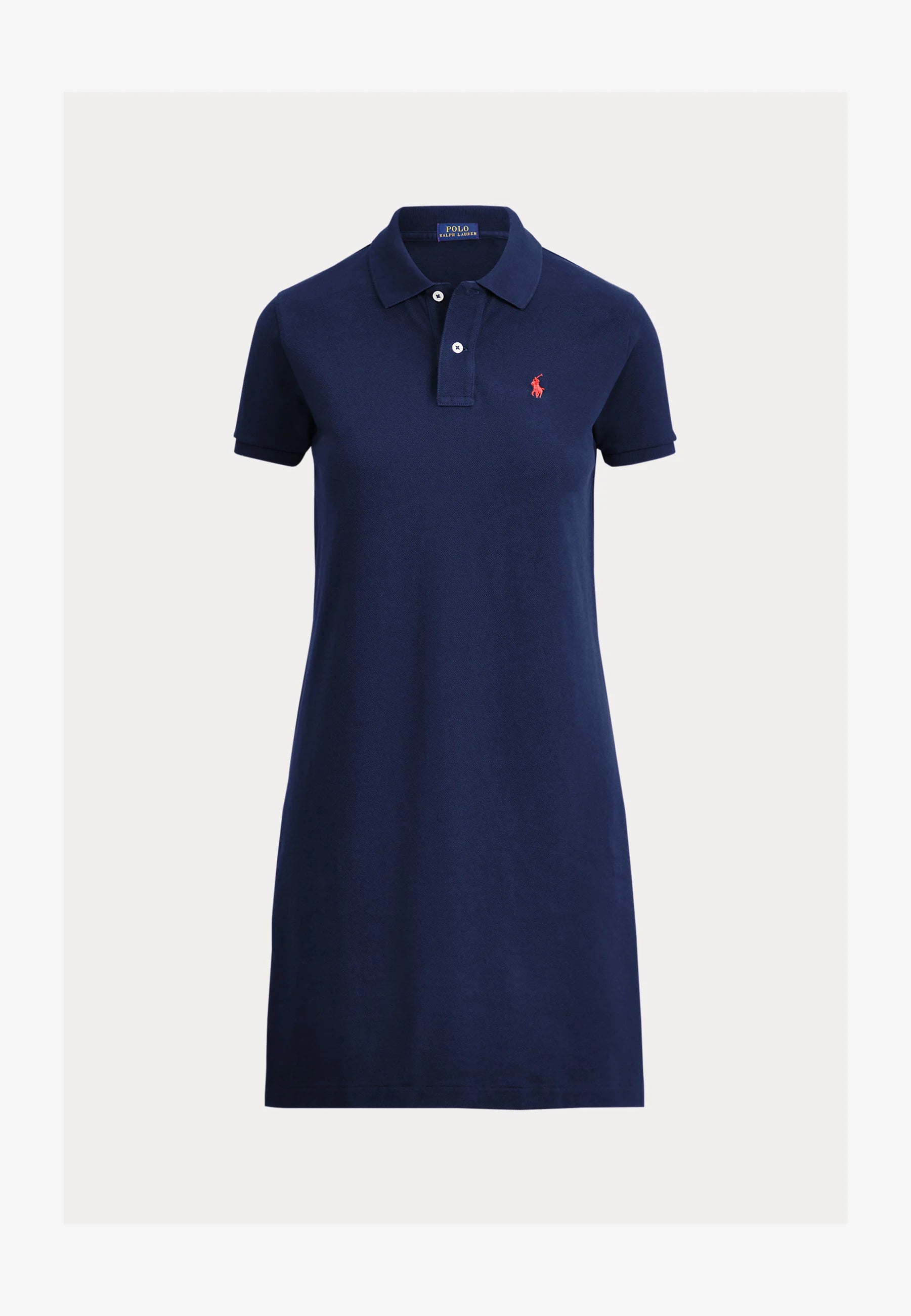 Cotton Mesh Polo Dress