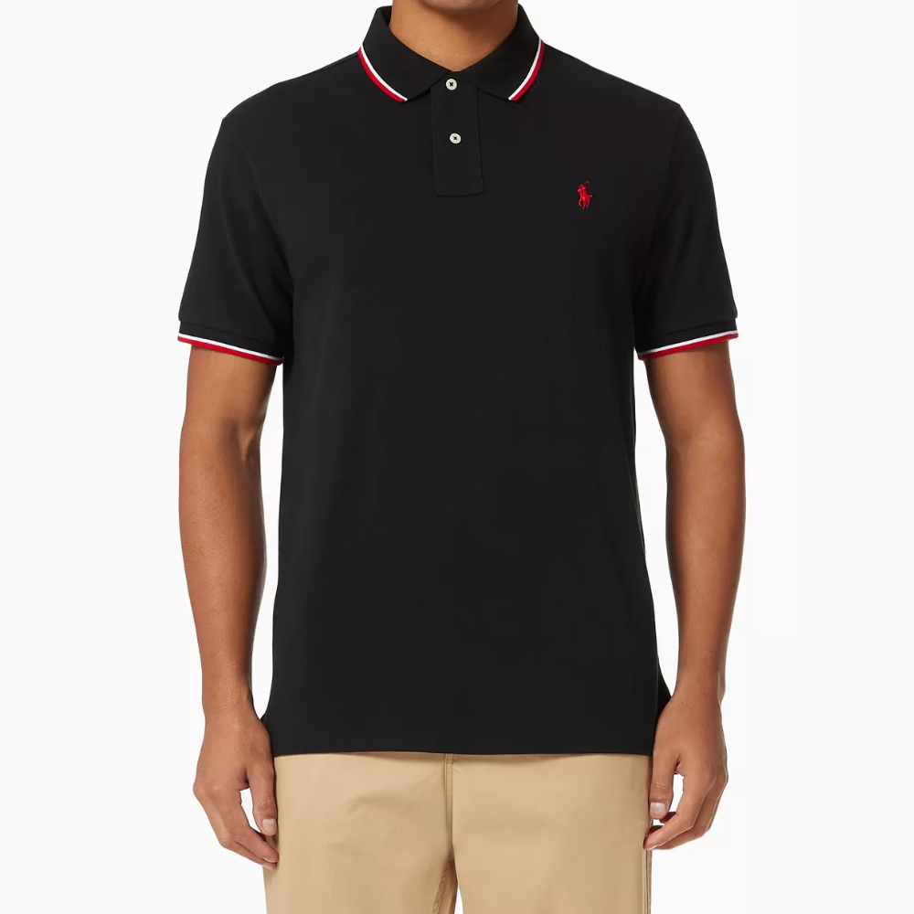 Custom Slim Fit Mesh Polo Shirt