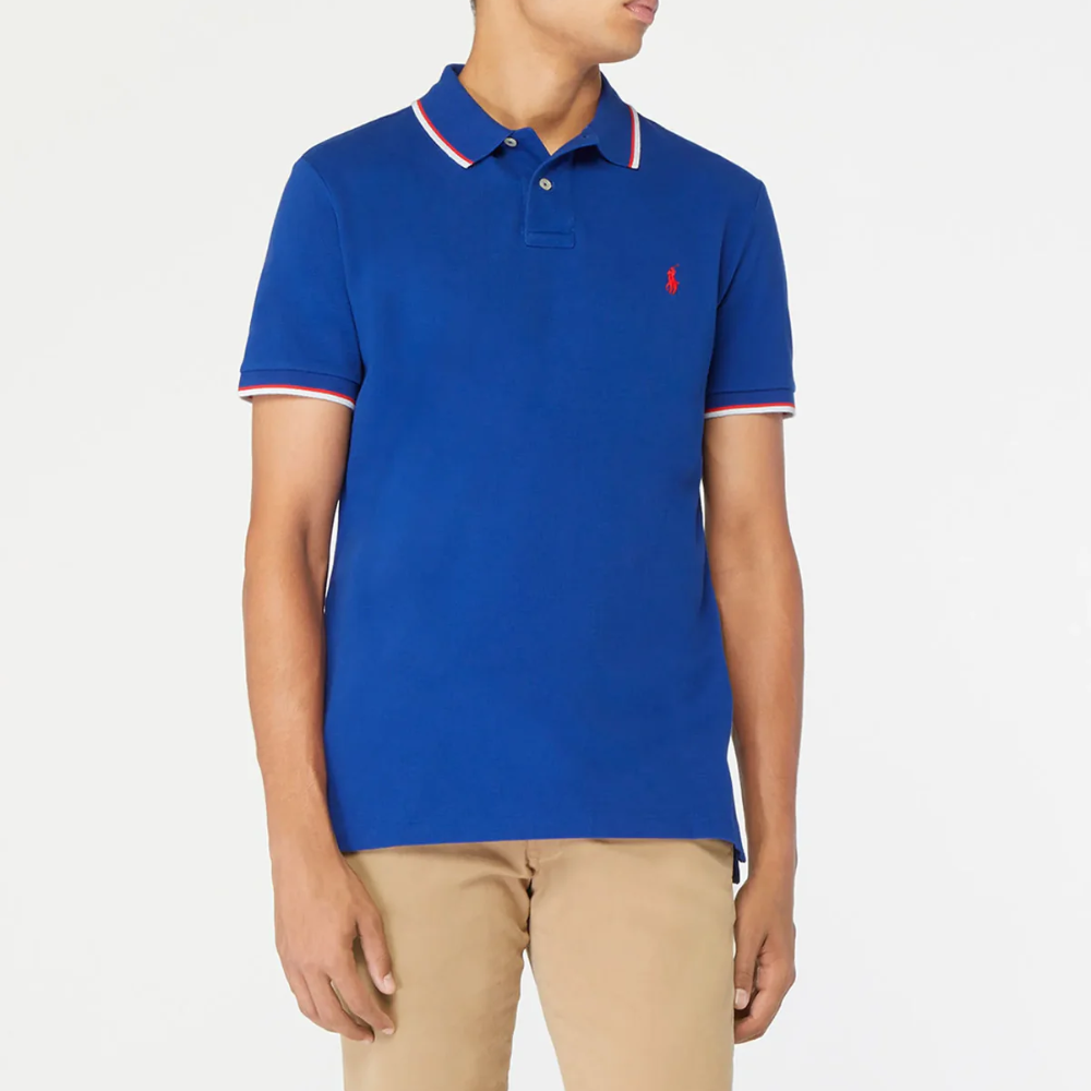 Custom Slim Fit Mesh Polo Shirt