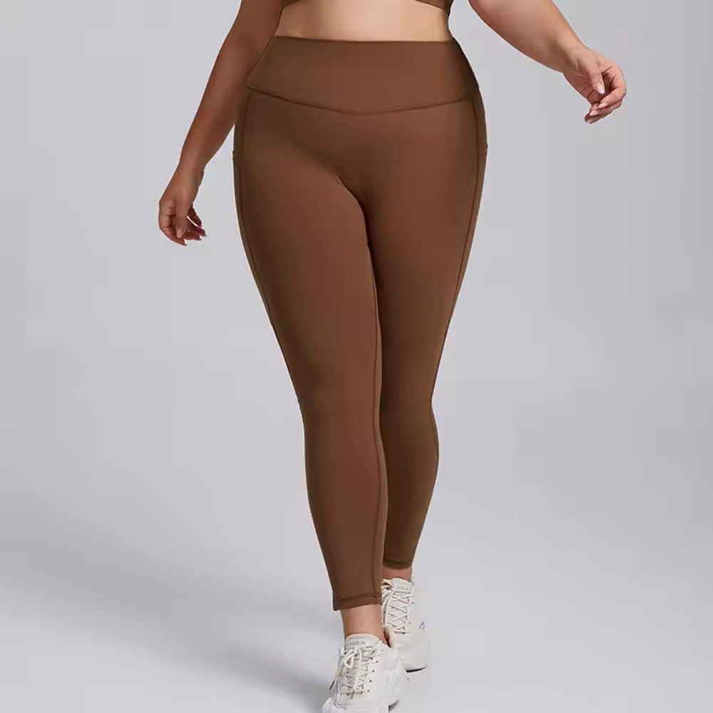 Plus Size 2 Piece Workout Set for Women – Sports Bra and High Waisted Leggings Activewear
