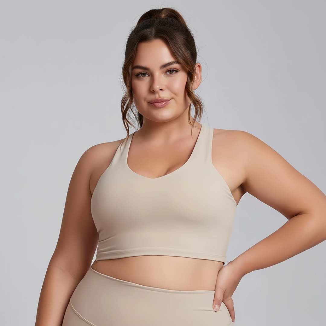 Plus Size 2 Piece Workout Set for Women – Sports Bra and High Waisted Leggings Activewear
