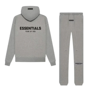 Fear of God Essentials Dark Oatmeal Logo Hoodie and Joggers Set