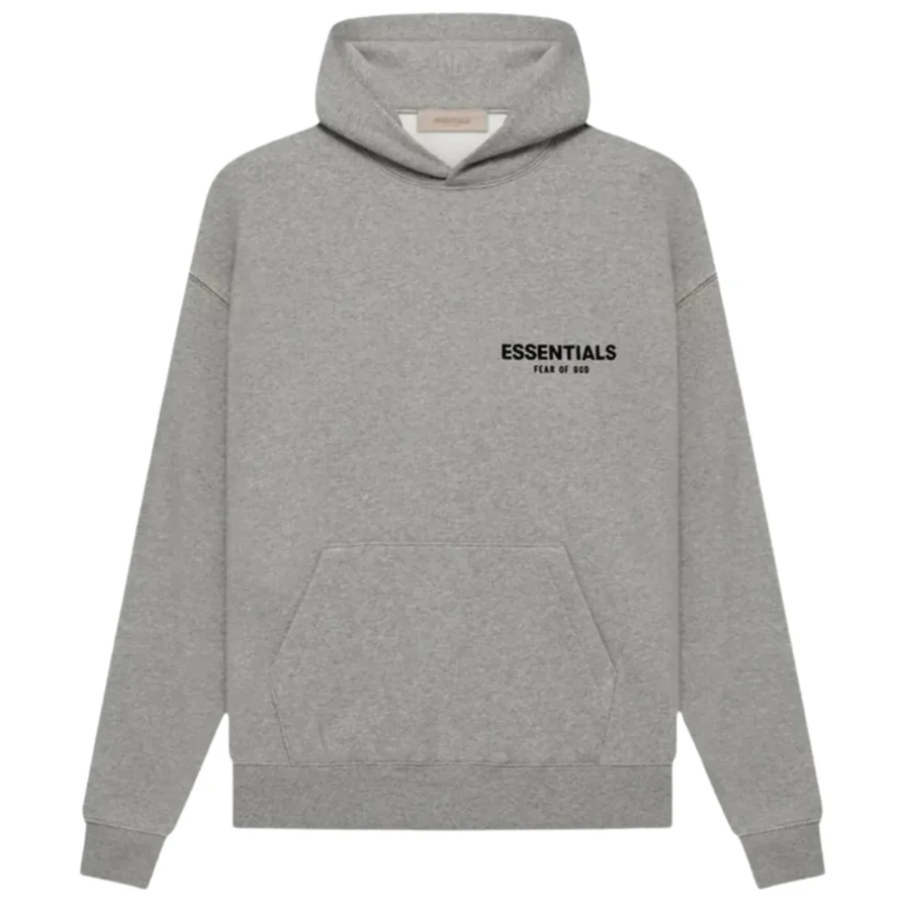 Fear of God Essentials Dark Oatmeal Logo Hoodie and Joggers Set