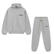 Fear of God Essentials FW24 Light Heather Logo Hoodie and Joggers Set