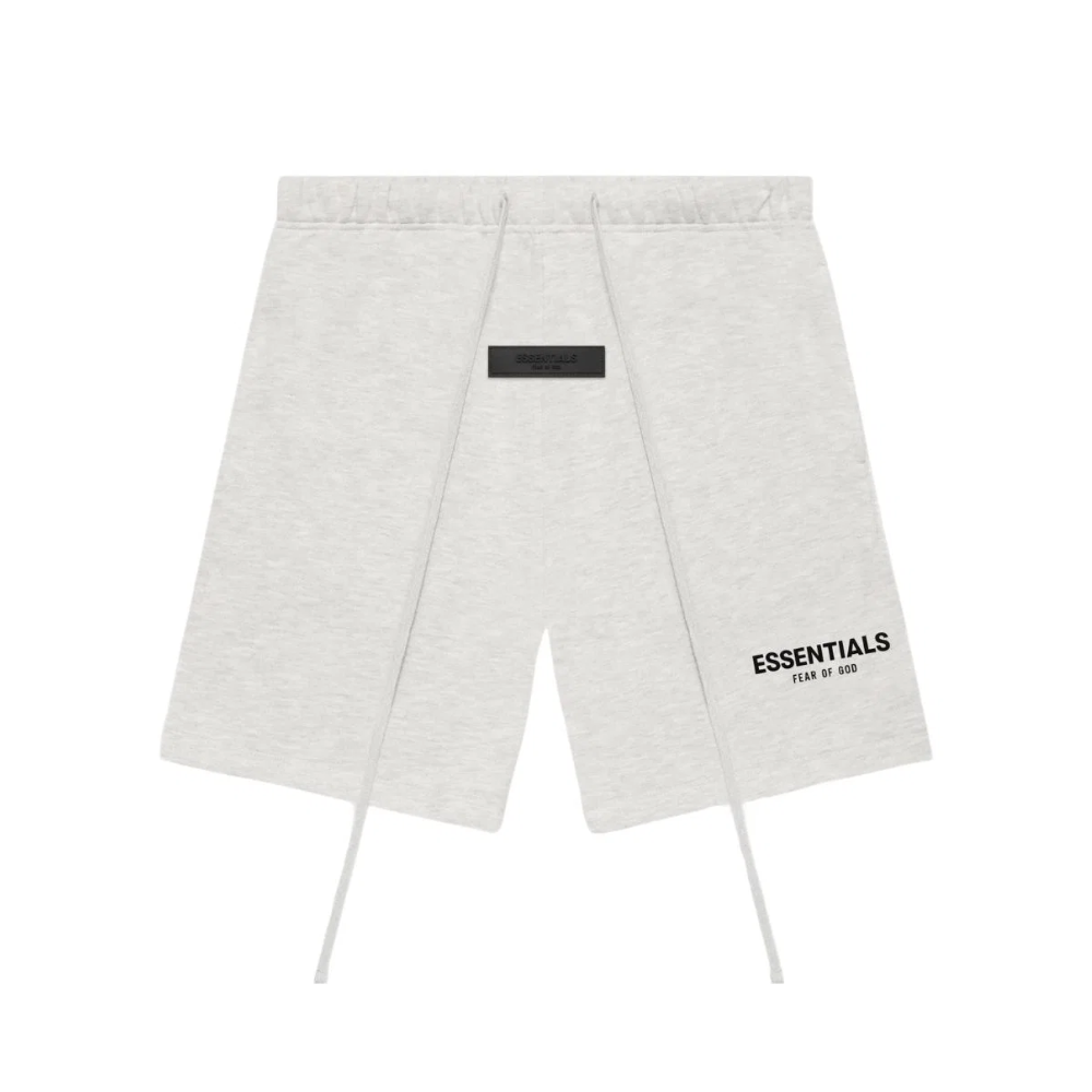 Fear of God Essentials Light Oatmeal Logo T-Shirt and Shorts Set