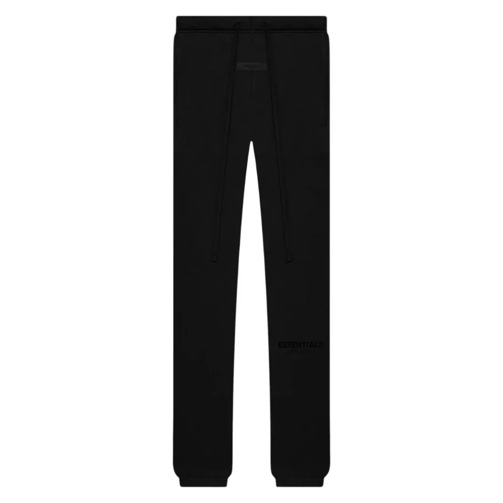 Fear of God Essentials Limo Black Tonal Logo Hoodie and Joggers Set