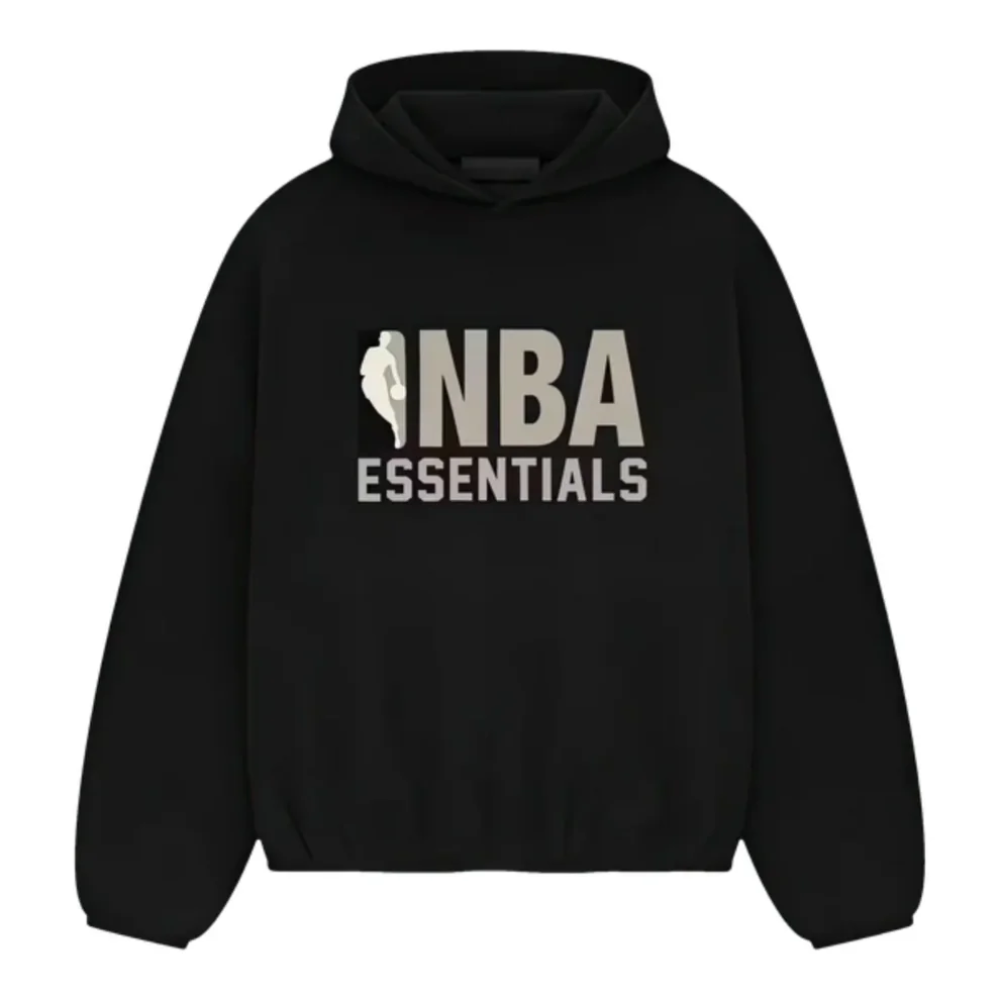 Fear of God Essentials NBA Black Logo Hoodie and Sweatpants Set