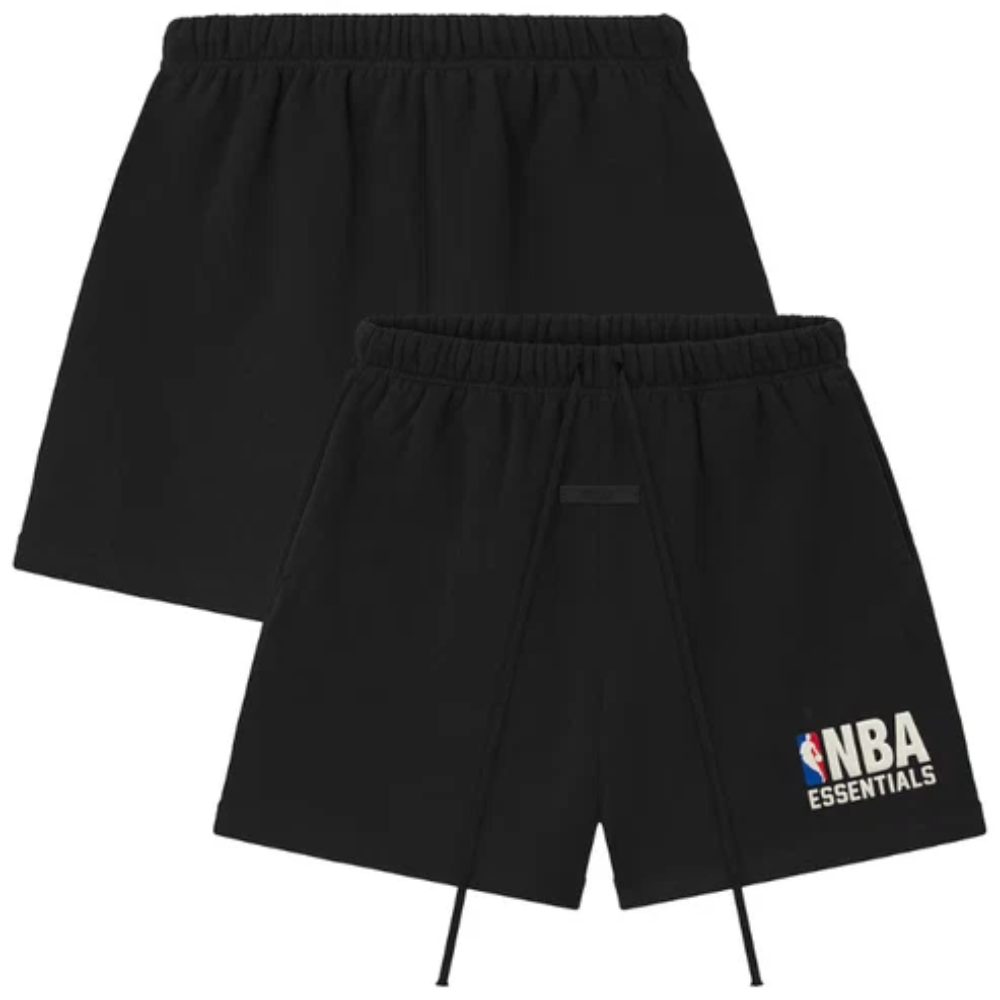 Fear of God Essentials NBA Black Logo T-Shirt and Shorts Set
