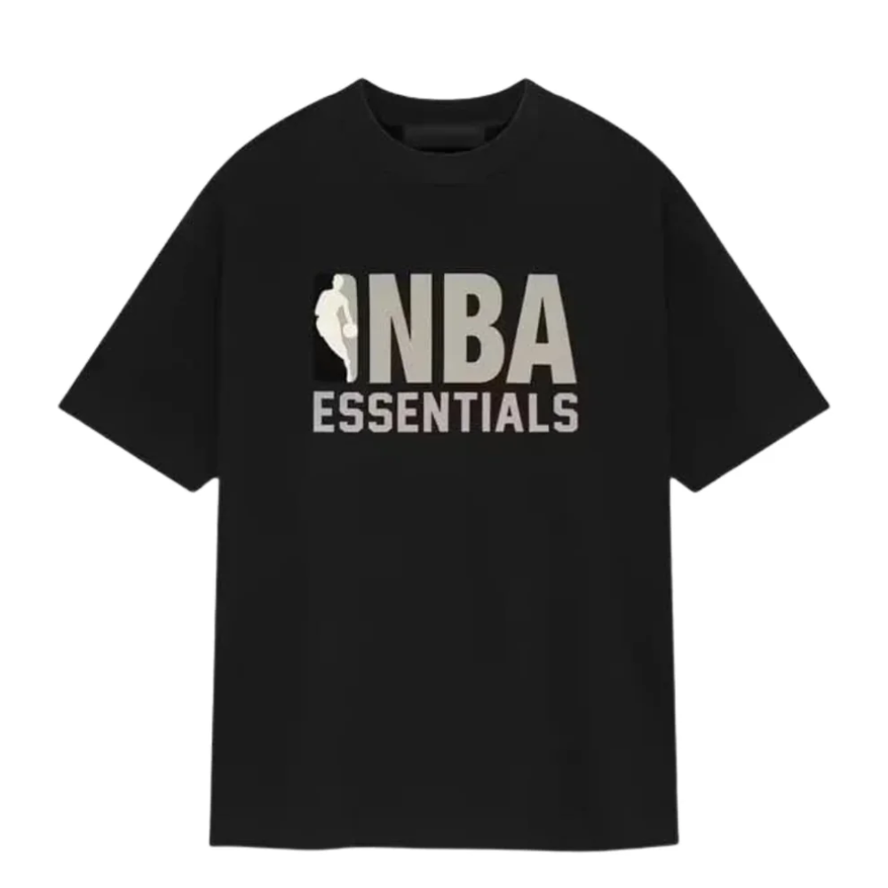 Fear of God Essentials NBA Black Logo T-Shirt and Shorts Set
