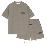 Fear of God Essentials SS25 Homestead Heather Logo T-Shirt and Shorts Set