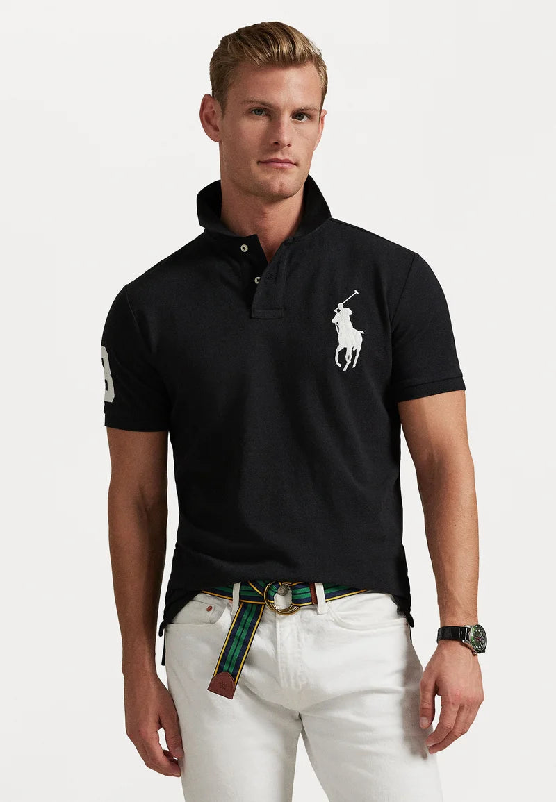 Fitted Mesh Polo Shirt