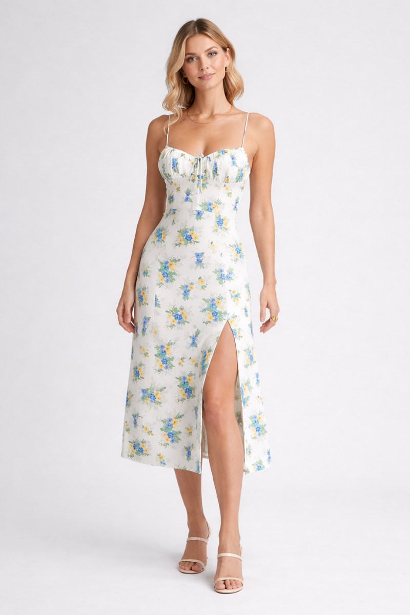 Floral Maxi Summer Dress for Women – Beach Vacation Dress