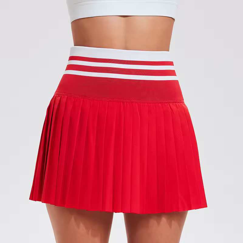 Pleated Tennis Skirt for Women – High Waisted Skirt with Built In Shorts for Padel