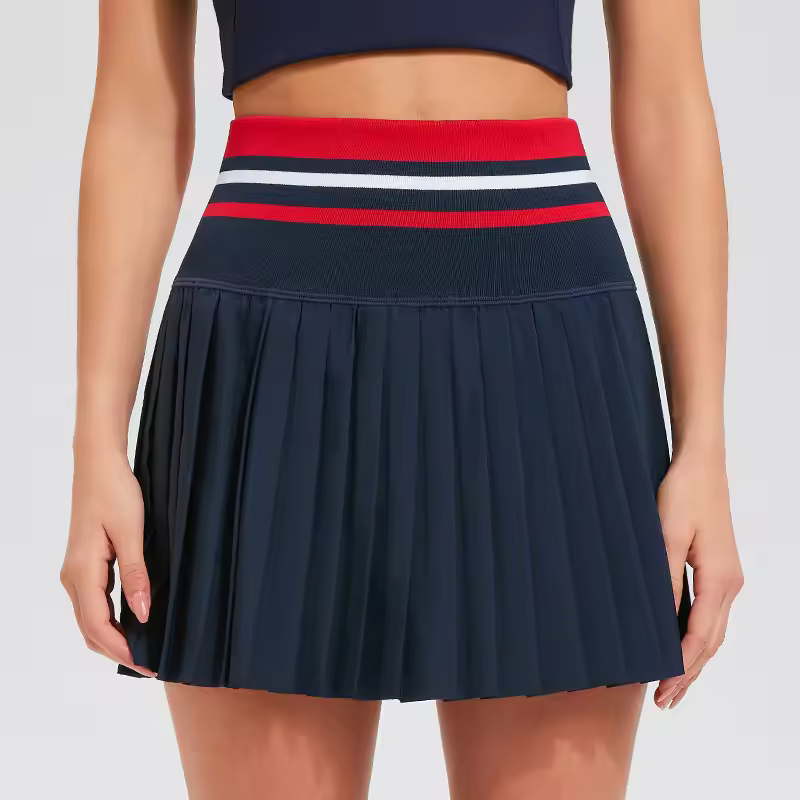 Pleated Tennis Skirt for Women – High Waisted Skirt with Built In Shorts for Padel