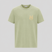 Moncler Green Short Sleeve T-Shirt with Textured Logo