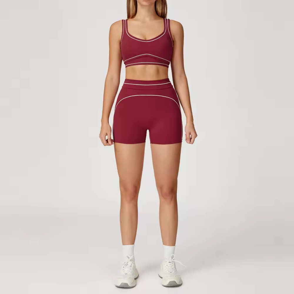 Seamless 2 Piece Workout Set for Women – Sports Bra and High Waisted Leggings Activewear