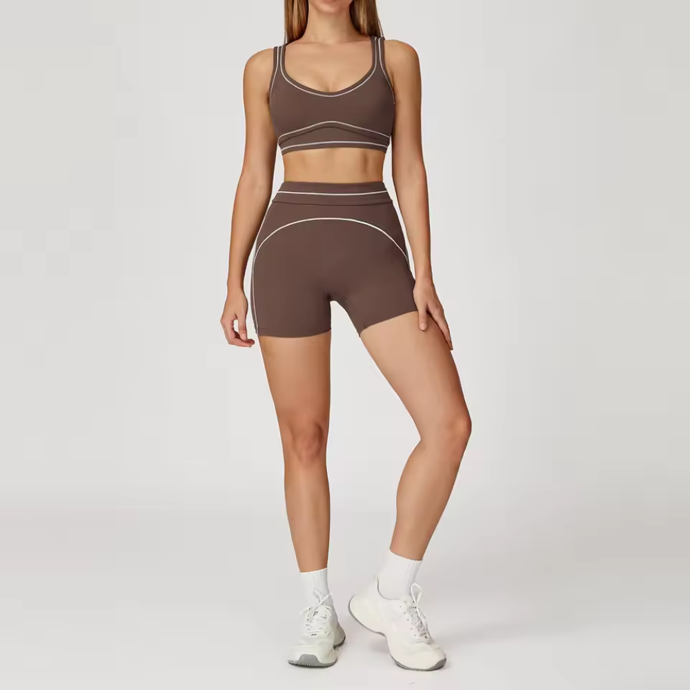 Seamless 2 Piece Workout Set for Women – Sports Bra and High Waisted Leggings Activewear