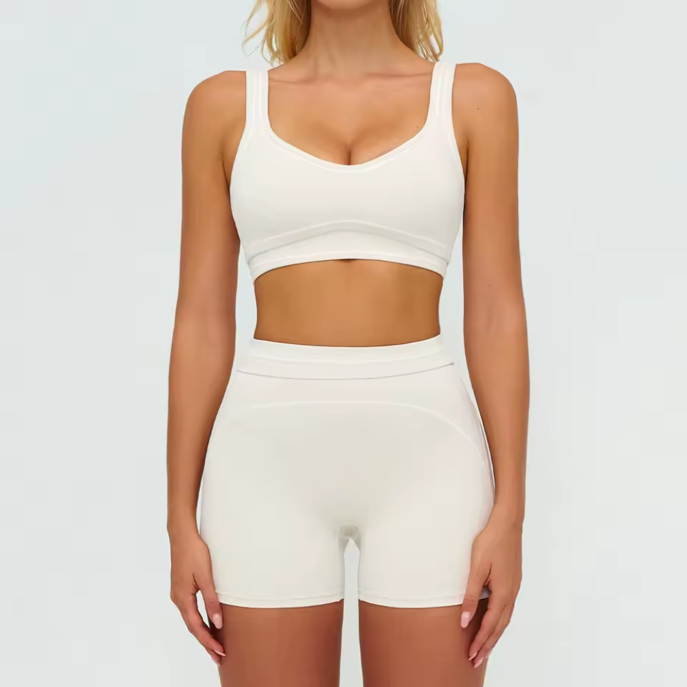 Seamless 2 Piece Workout Set for Women – Sports Bra and High Waisted Leggings Activewear