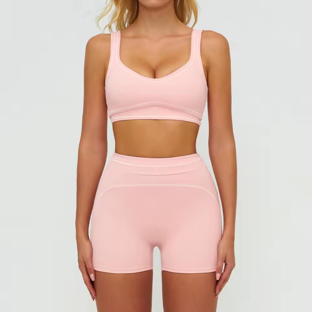 Seamless 2 Piece Workout Set for Women – Sports Bra and High Waisted Leggings Activewear