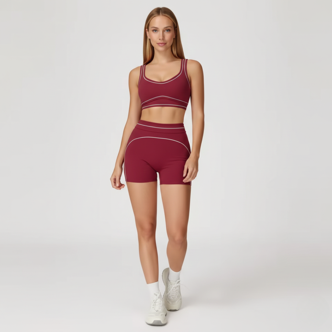 Seamless 2 Piece Workout Set for Women – Sports Bra and High Waisted Leggings Activewear