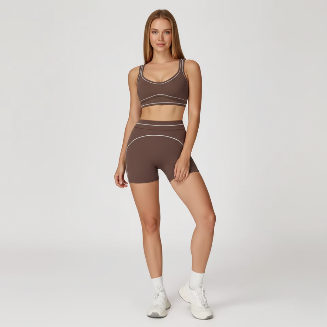 Seamless 2 Piece Workout Set for Women – Sports Bra and High Waisted Leggings Activewear