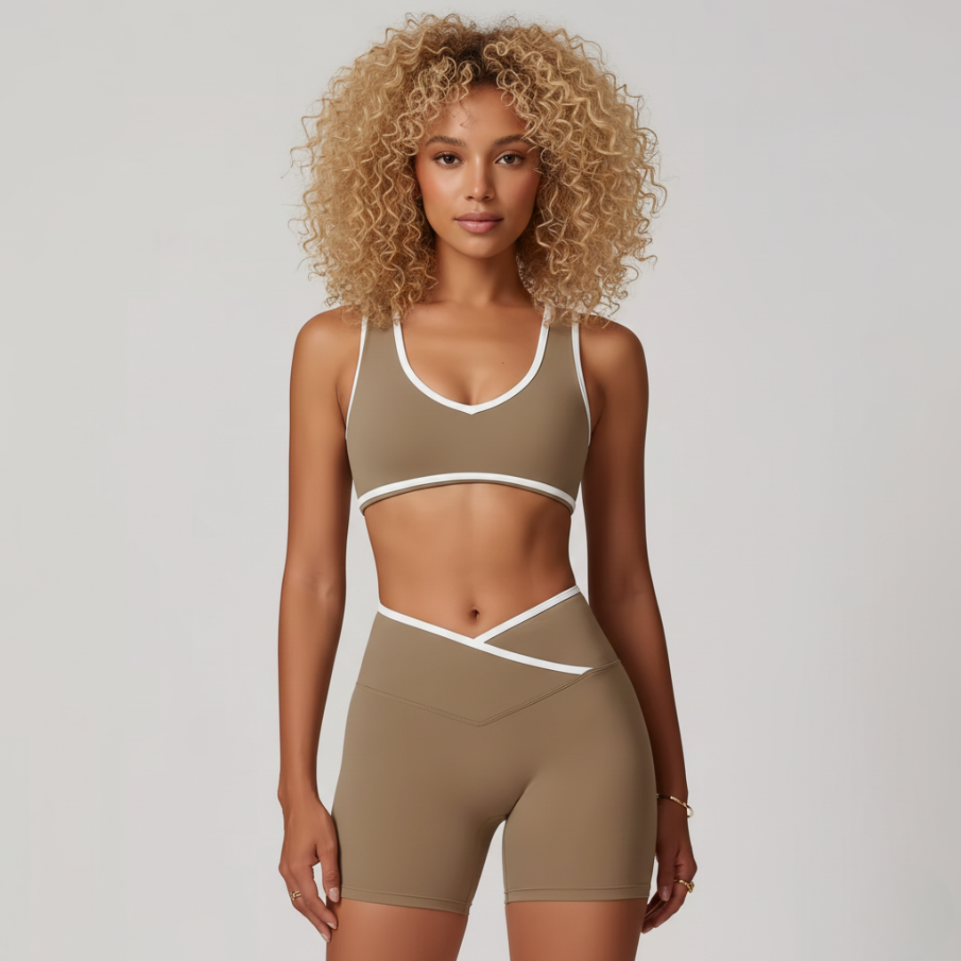 Seamless 2 Piece Yoga Set for Women – Sports Bra and High Waisted Leggings Activewear