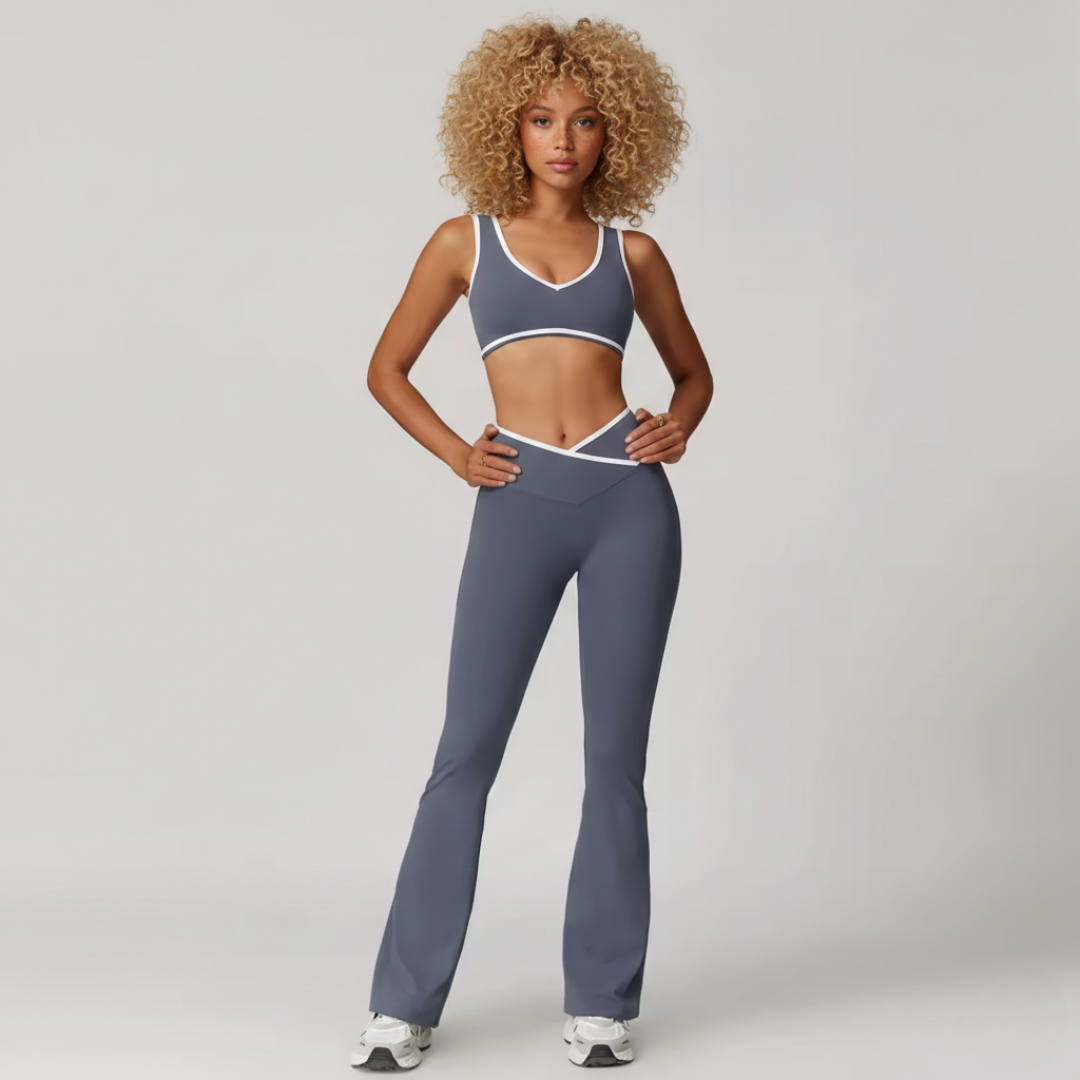 Seamless 2 Piece Yoga Set for Women – Sports Bra and High Waisted Leggings Activewear