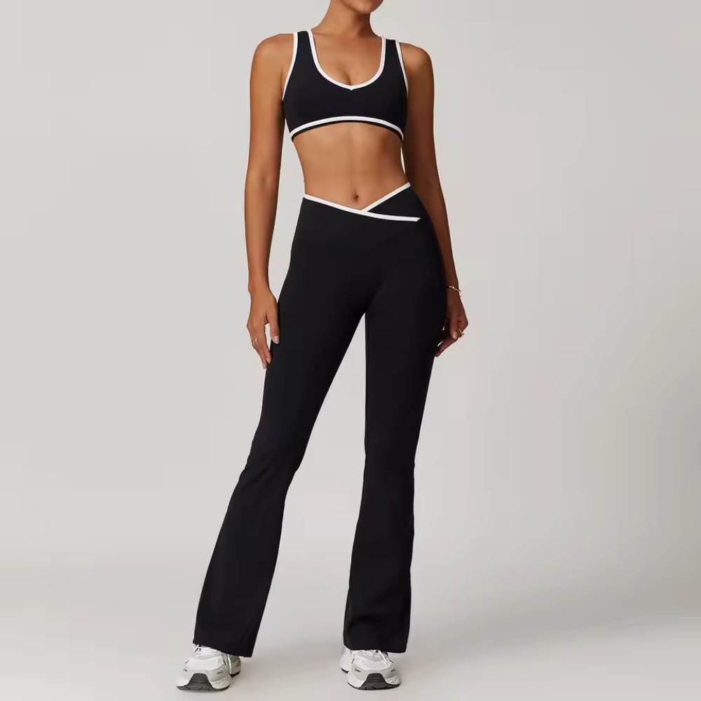 Seamless 2 Piece Yoga Set for Women – Sports Bra and High Waisted Leggings Activewear