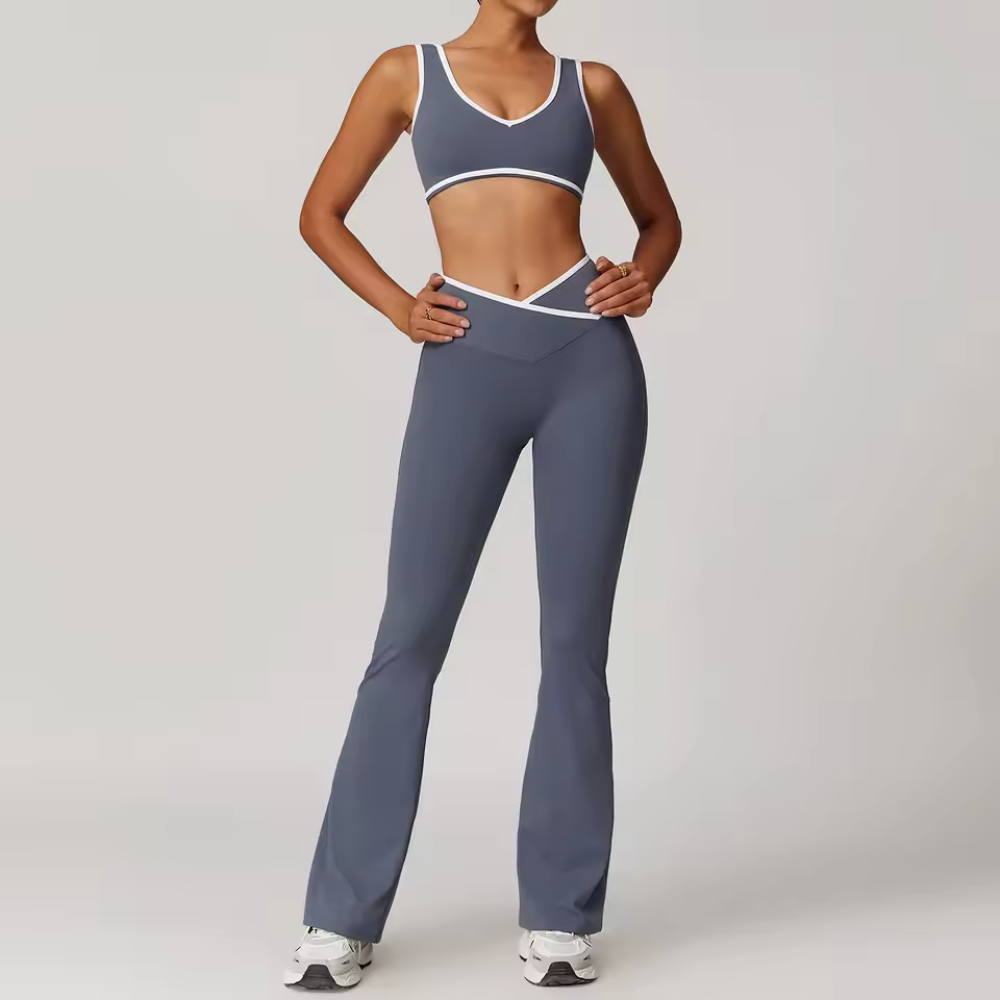 Seamless 2 Piece Yoga Set for Women – Sports Bra and High Waisted Leggings Activewear