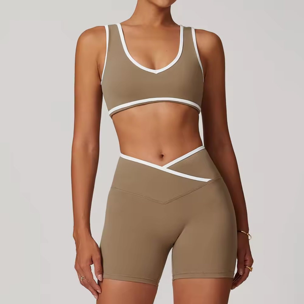 Seamless 2 Piece Yoga Set for Women – Sports Bra and High Waisted Leggings Activewear