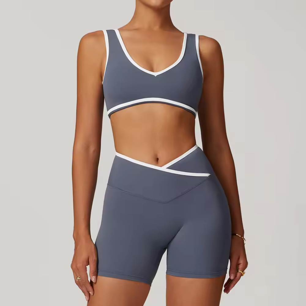 Seamless 2 Piece Yoga Set for Women – Sports Bra and High Waisted Leggings Activewear
