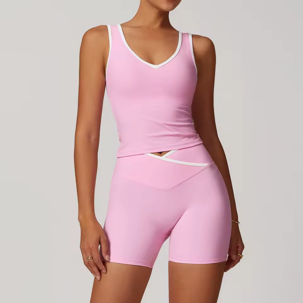Seamless 2 Piece Yoga Set for Women – Sports Bra and High Waisted Leggings Activewear