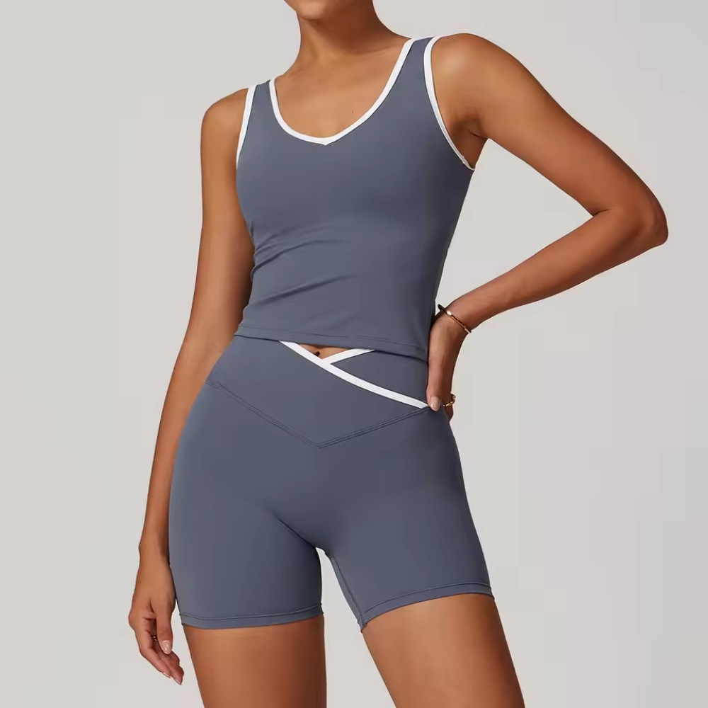 Seamless 2 Piece Yoga Set for Women – Sports Bra and High Waisted Leggings Activewear