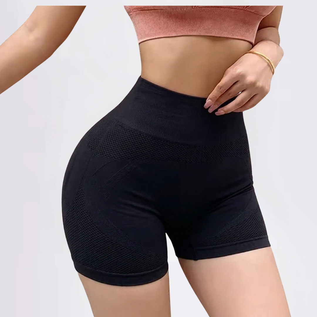 Seamless Gym Shorts for Women – High Waisted Cycling Workout Shorts Leggings Style