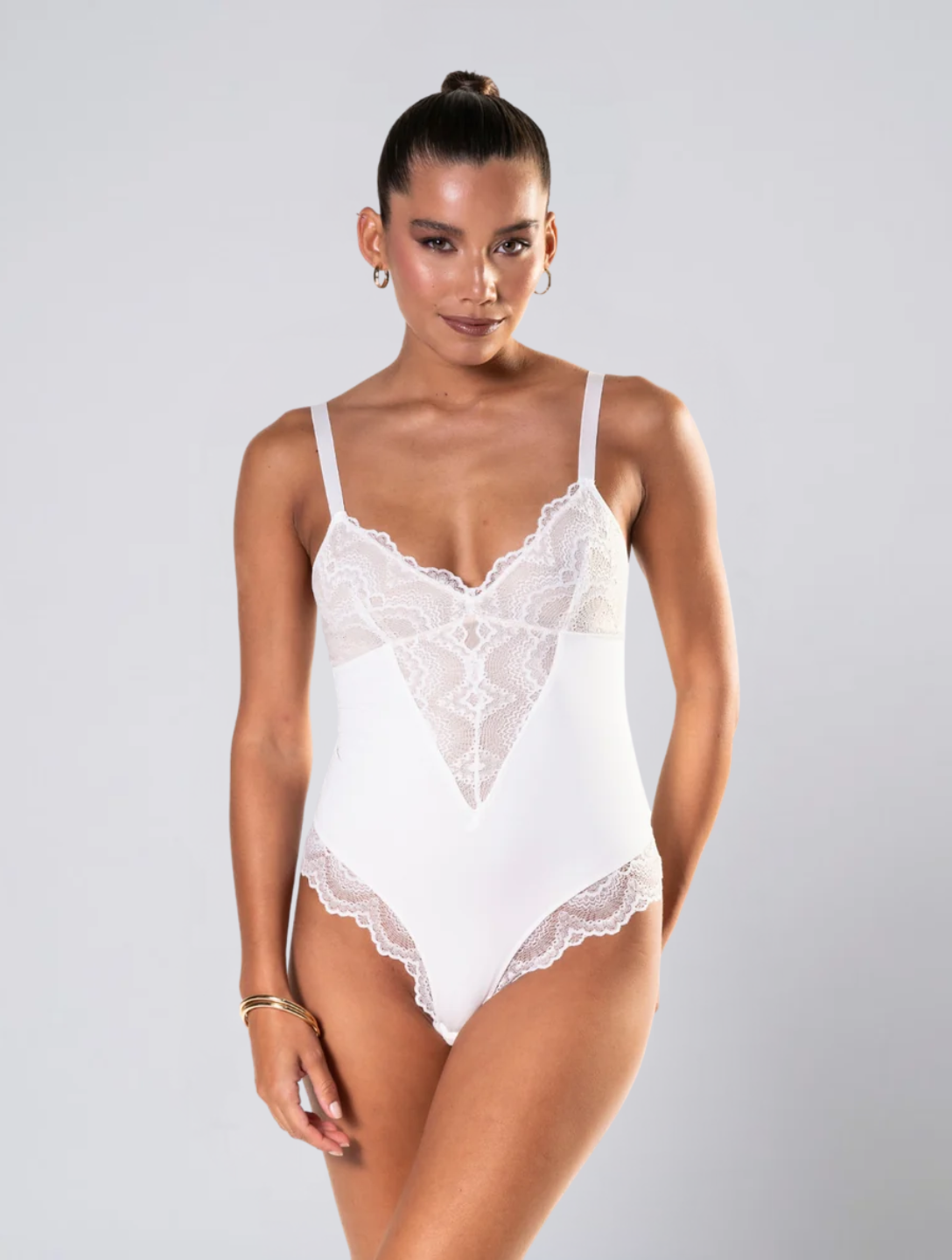 Lace Bodysuit for Women – Low Back Body with Adjustable Straps