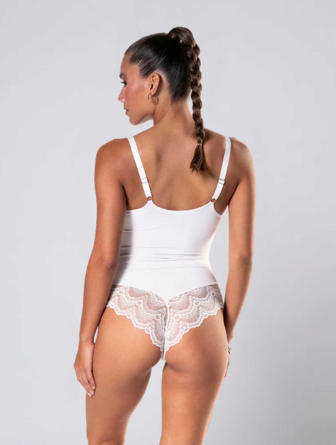 Lace Bodysuit for Women – Low Back Body with Adjustable Straps
