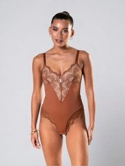Lace Bodysuit for Women – Low Back Body with Adjustable Straps