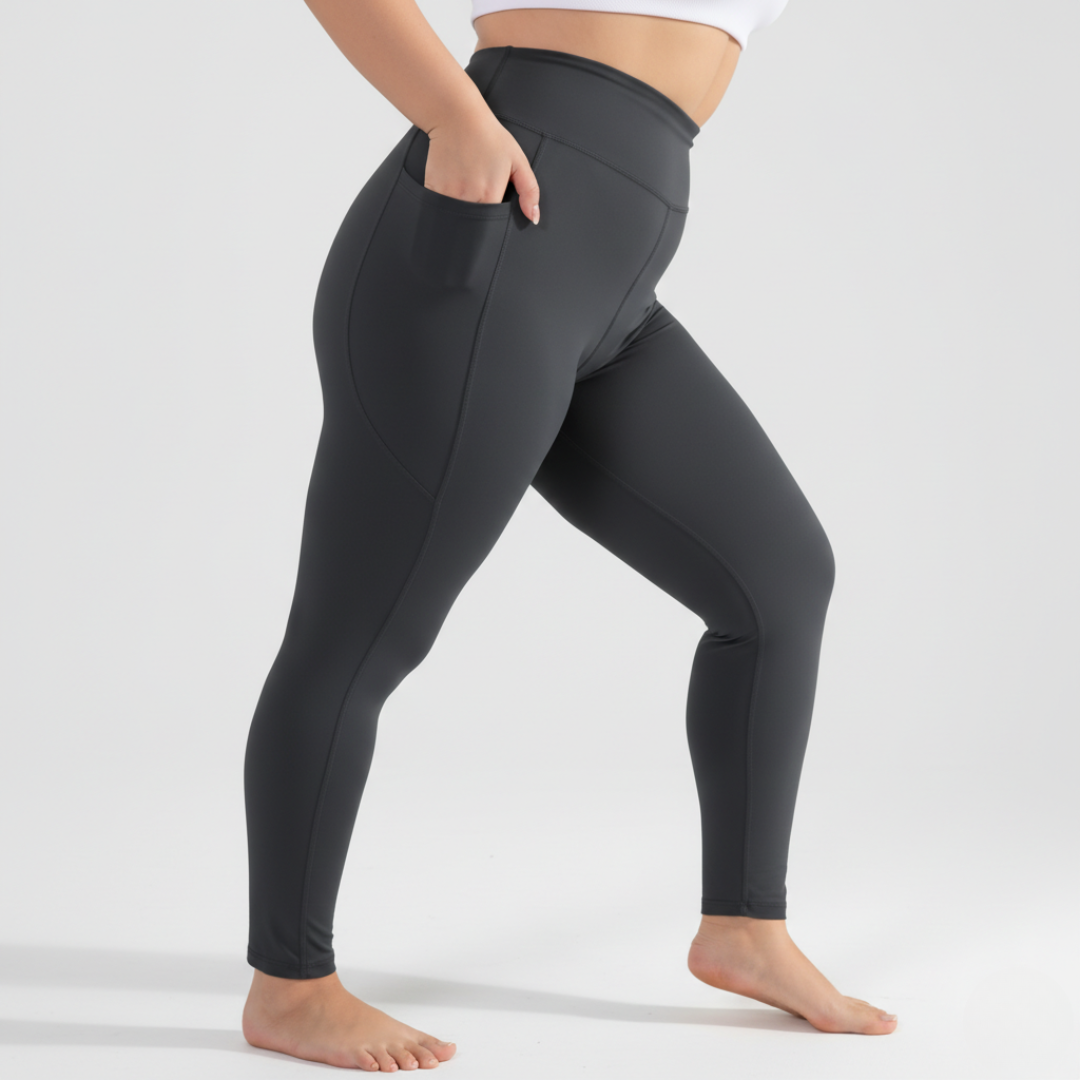 Plus Size High Waisted Yoga Leggings with Pockets for Women – Stretch Gym Workout Leggings