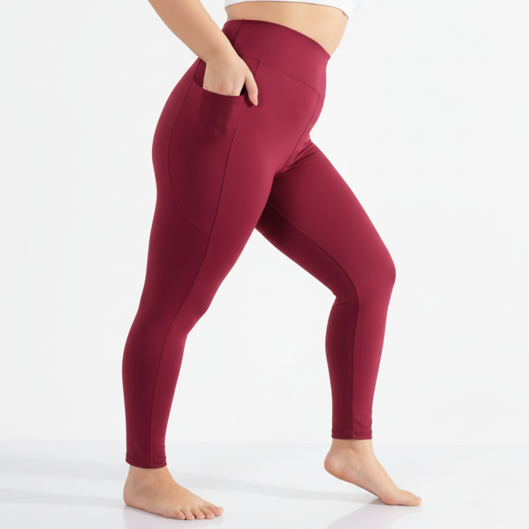 Plus Size High Waisted Yoga Leggings with Pockets for Women – Stretch Gym Workout Leggings