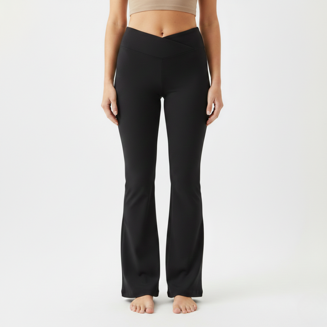 High Waisted V Shape Flare Yoga Pants for Women – Bootcut Workout Leggings Activewear