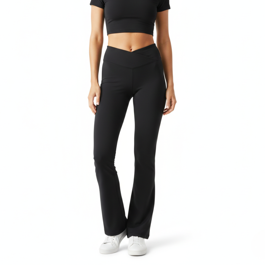 High Waisted V Shape Flare Yoga Pants for Women – Bootcut Workout Leggings Activewear