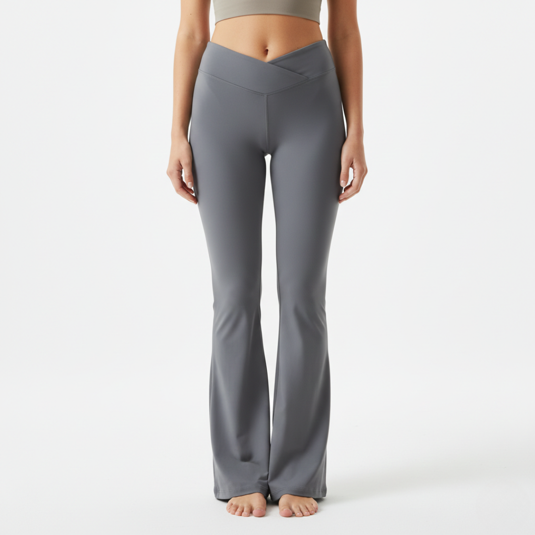 High Waisted V Shape Flare Yoga Pants for Women – Bootcut Workout Leggings Activewear